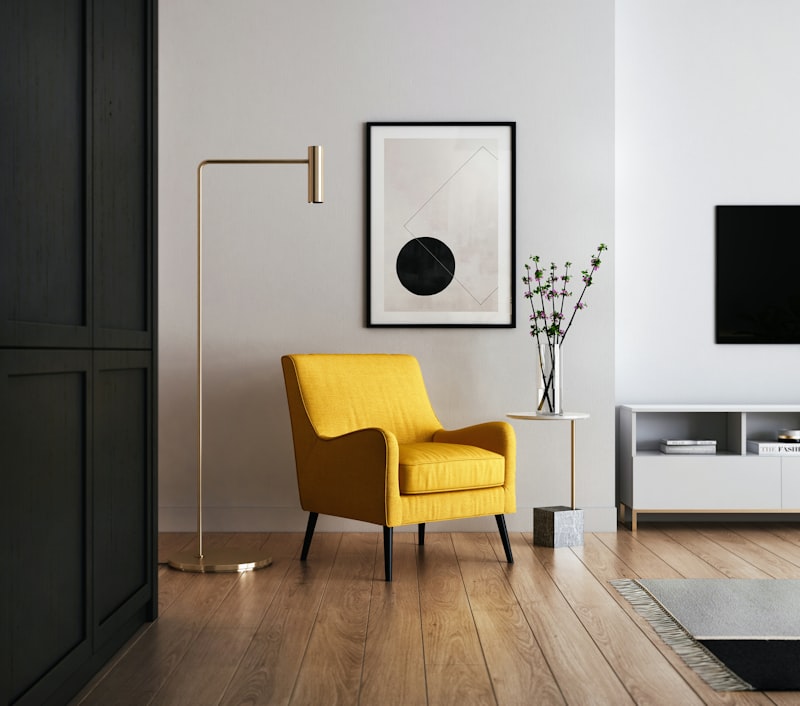 Yellow ergonomic office chair