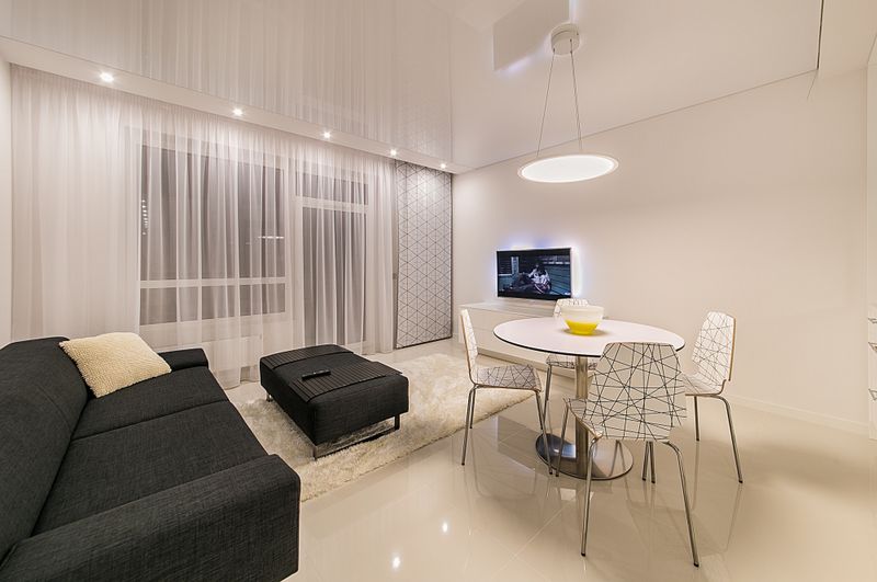 Stylish accent armchair in a living space